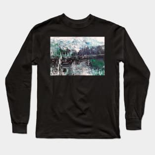 Semi abstract river scape 4 Long Sleeve T-Shirt